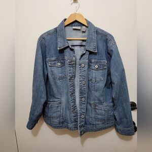 Chico's Platinum Collection Blue Denim Jacket - Size 3